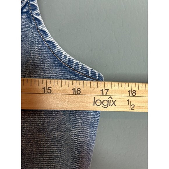 Frye Ladies Denim Mini Dress Size Large Light Wash Sleeveless XS NWT - Picture 6 of 12